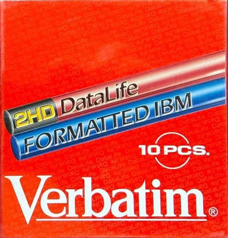 "Red" Series - a vintage floppy disk pack from Verbatim