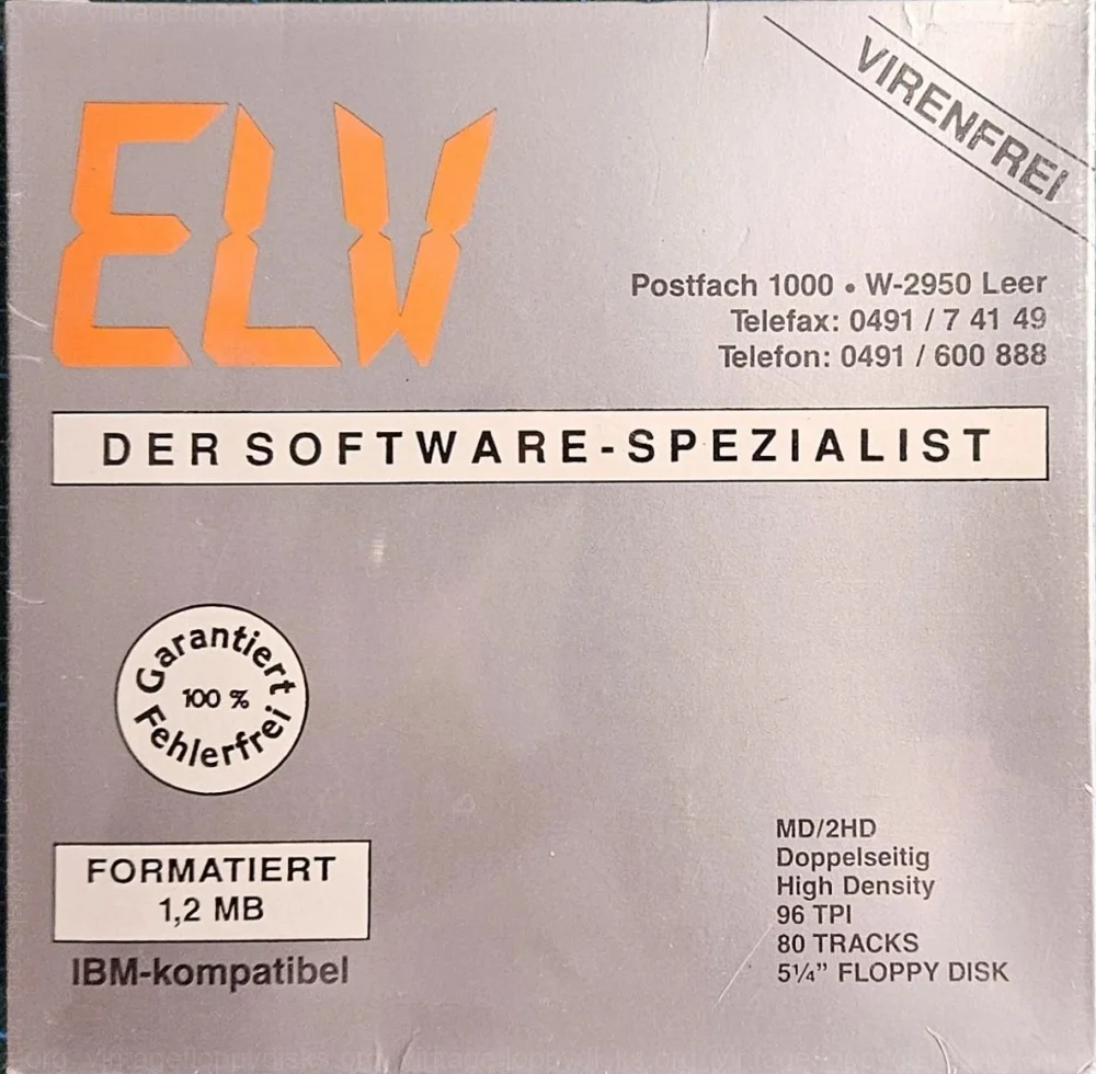 a vintage floppy disk pack from ELV