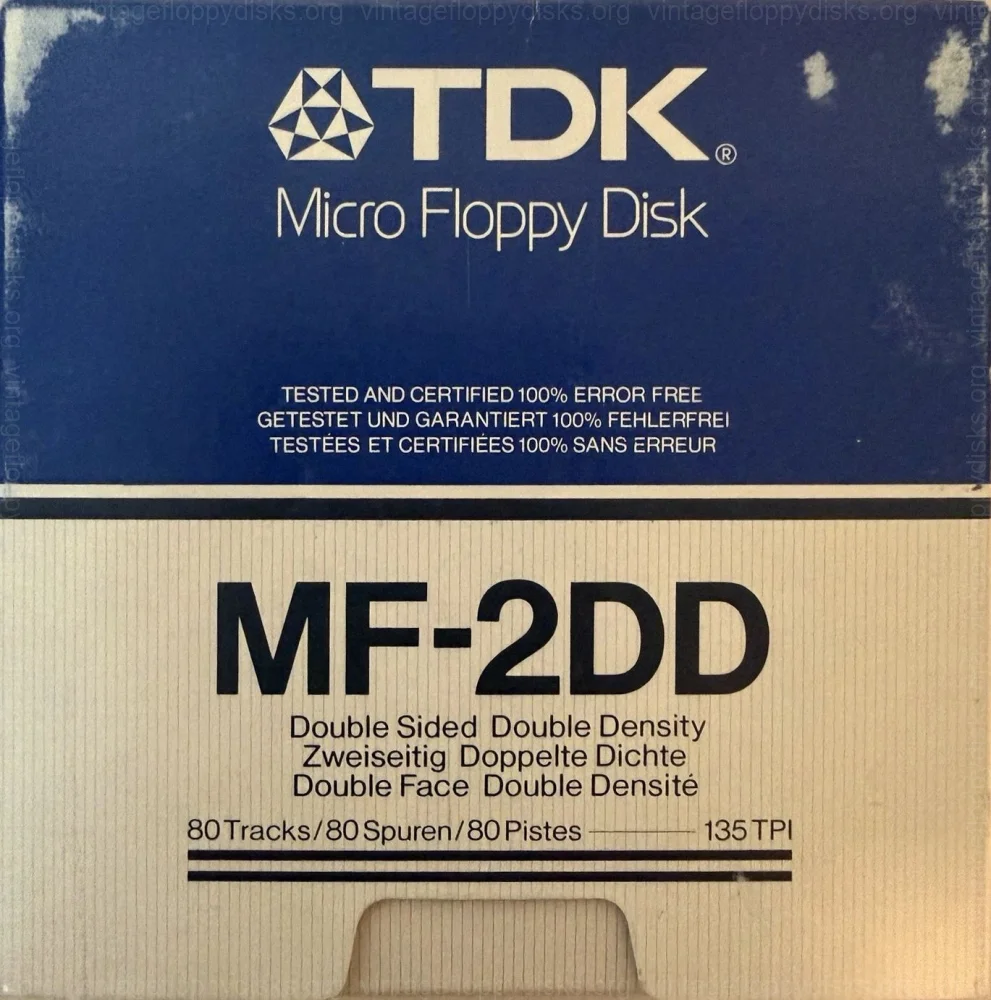 "Blue Top White Bottom" Series - a vintage floppy disk series from TDK