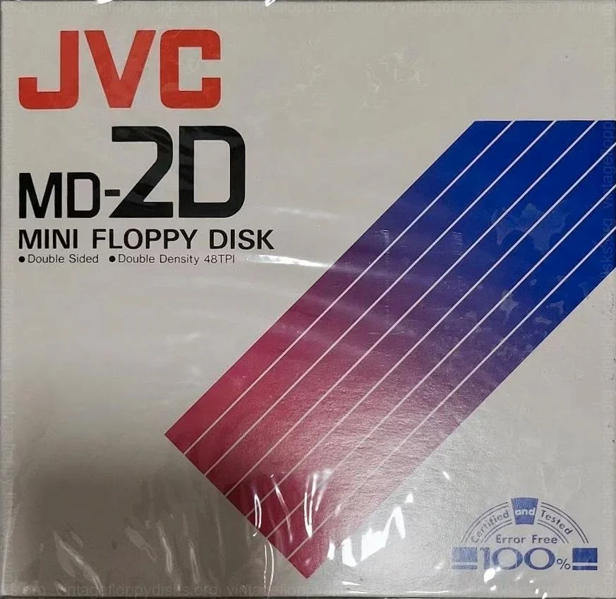 a vintage floppy disk pack from JVC