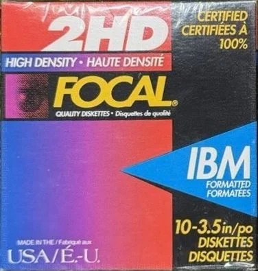 a vintage floppy disk pack from Focal. Floppy name: Focal 2HD