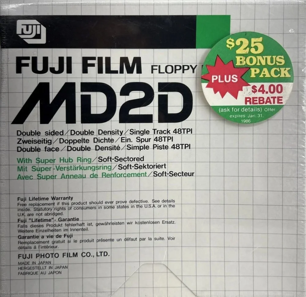 Fuji Film Floppy Disk MD2D