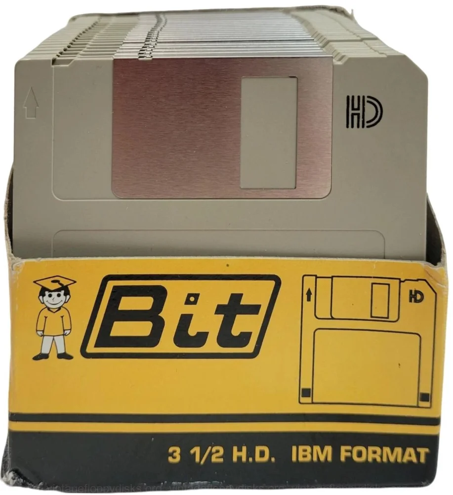a vintage floppy disk pack from Bit