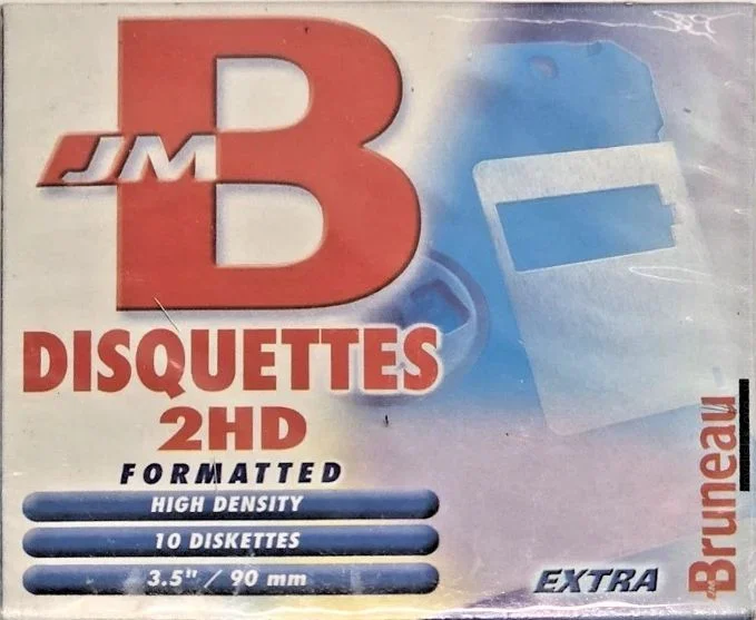 a vintage floppy disk pack from JMB