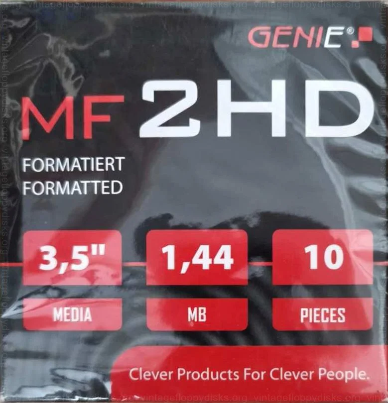 a vintage floppy disk pack from Genie