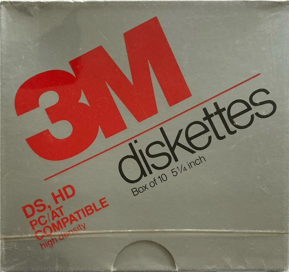 a vintage floppy disk pack from 3M