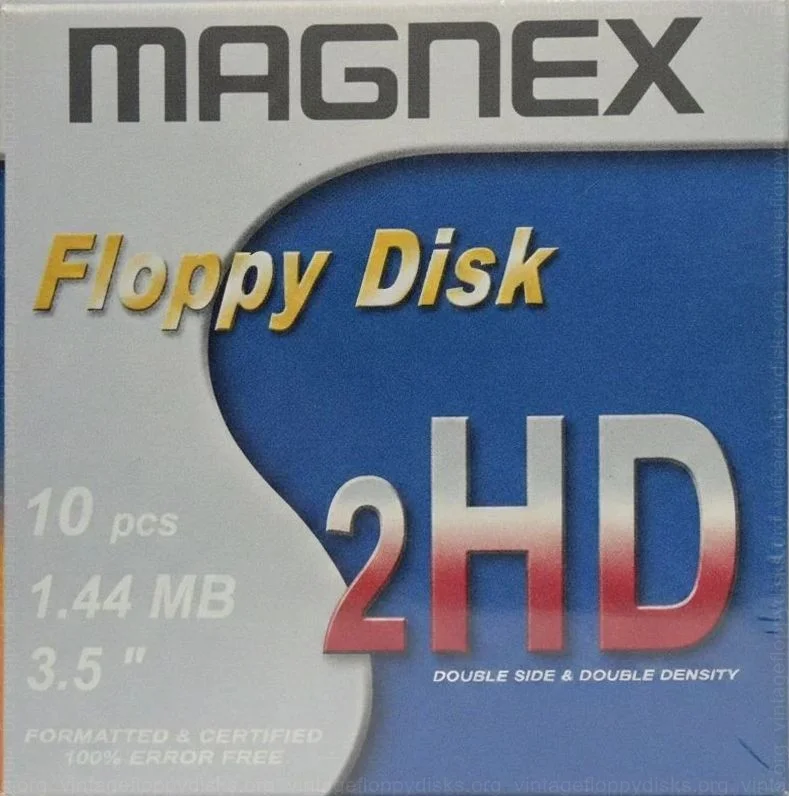 a vintage floppy disk pack from Magnex