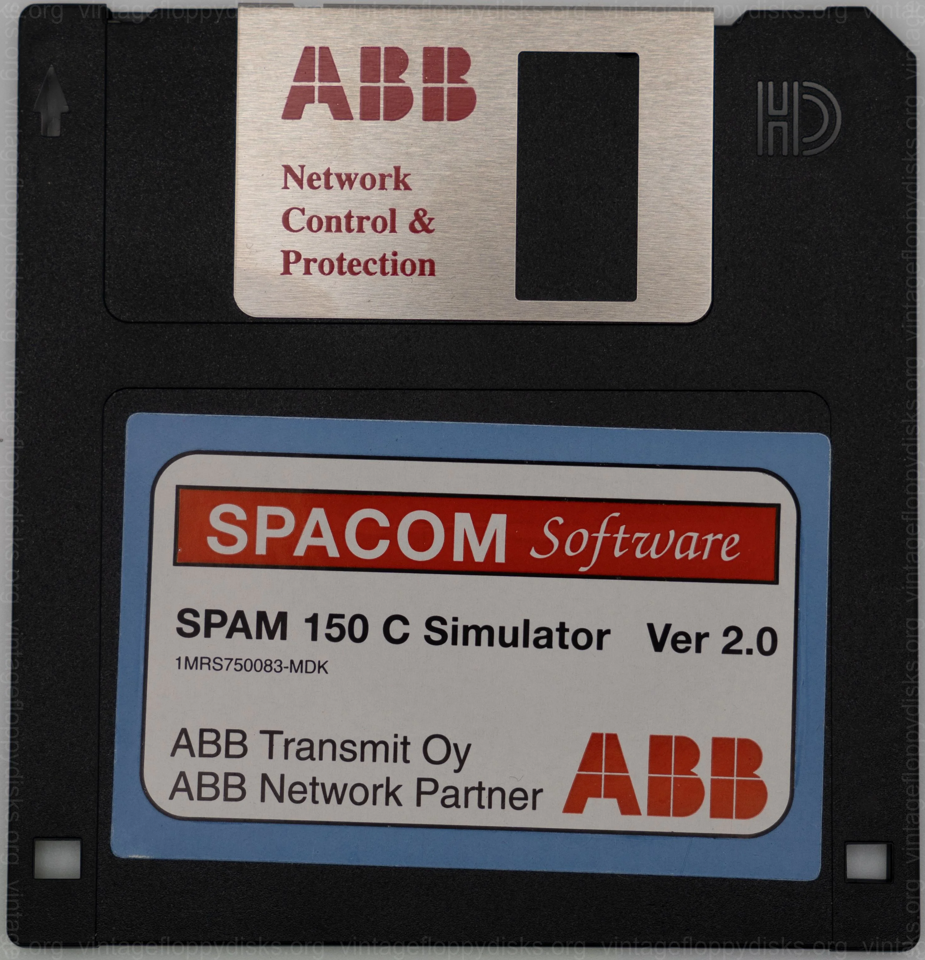 a vintage floppy disk from ABB. Cat. no.: A13-35-0001-001