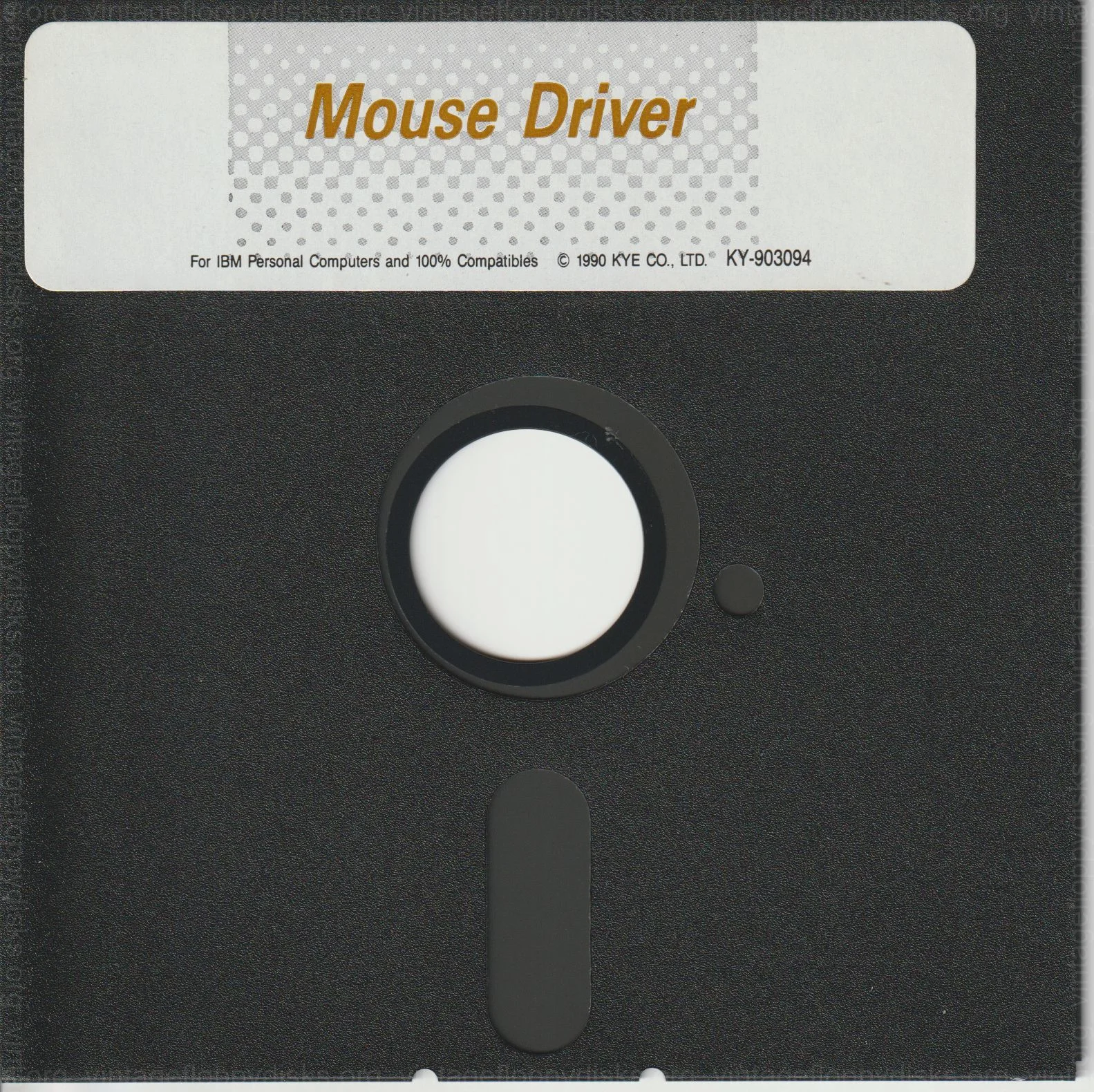 a vintage software disk from Genius. Software title: Mouse Driver - Front