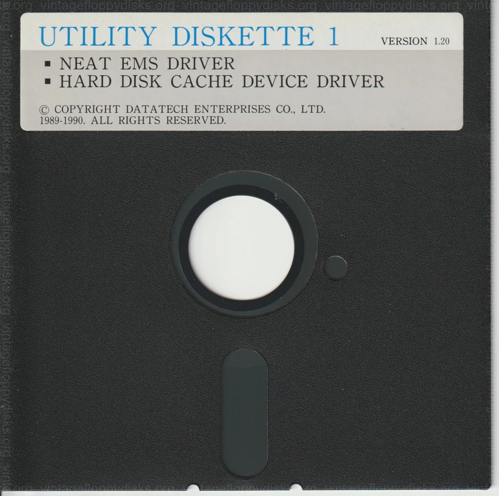 a vintage floppy disk from DTK Computer. Cat. no.: D20-525-0001-001